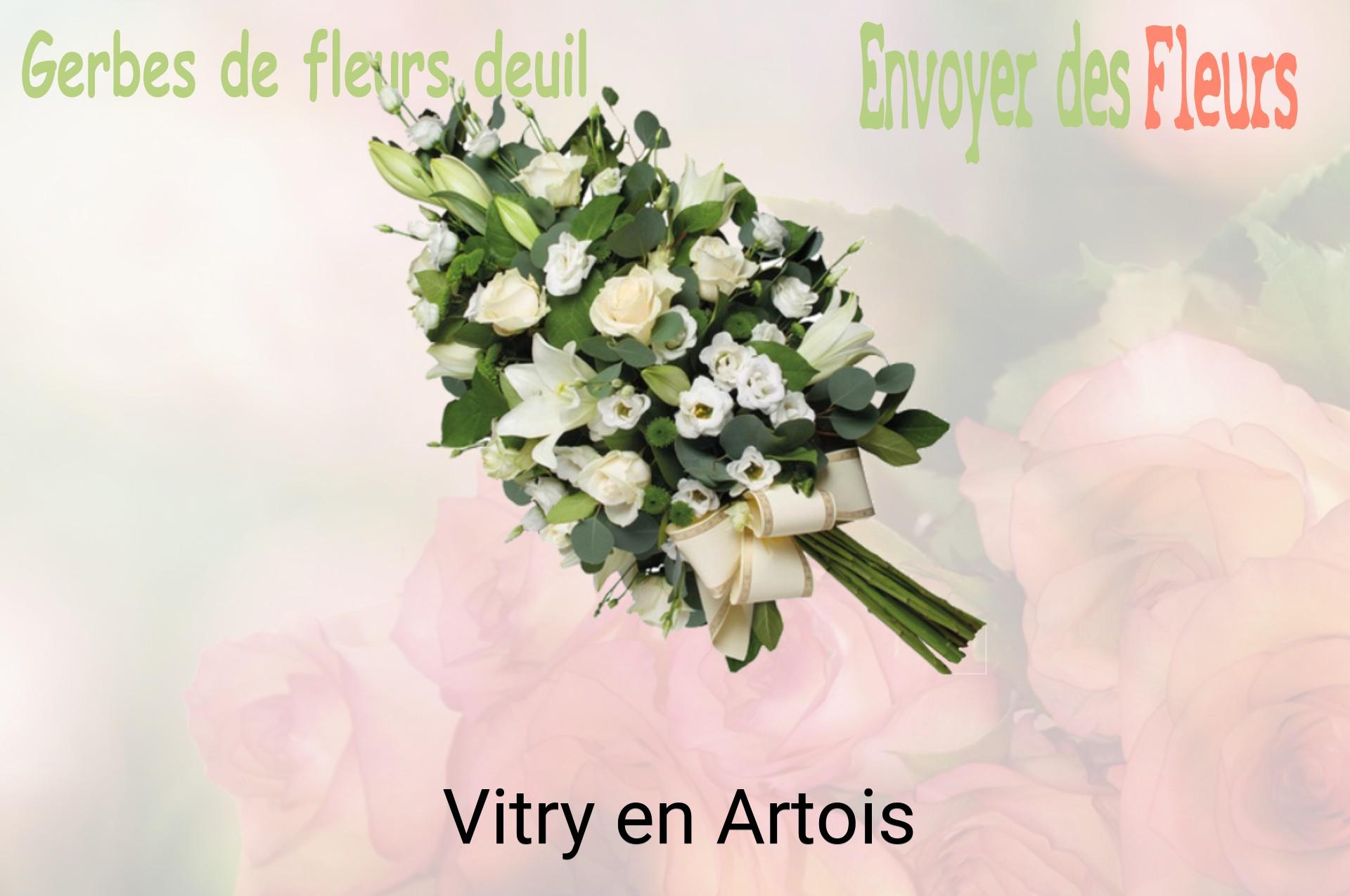 Gerbe de fleurs de deuil livrée à Vitry-en-Artois